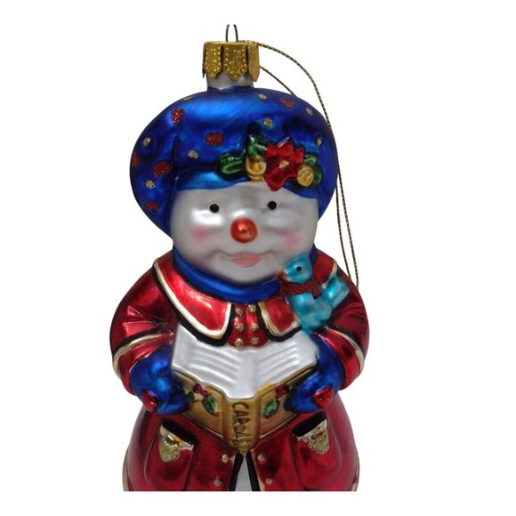 Vintage BK Brass Key Handcrafted Singing Snowman Ornament Christmas Caroler - Picture 2 of 6